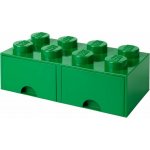 LEGO® úložný box s šuplíky 25 x 25 x 18 cm tmavě zelená – Zboží Dáma