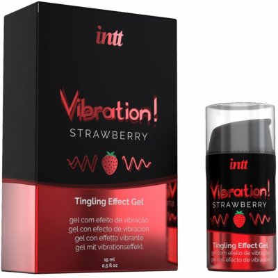 intt Vibration! Strawberry Tingling Gel 15 ml – Zboží Dáma