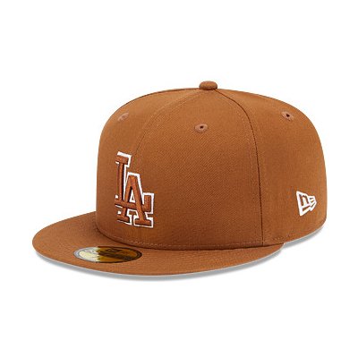 New Era 59FIFTY MLB Team Outline 5 Los Angeles Dodgers Toasted Peanut / White – Zboží Mobilmania