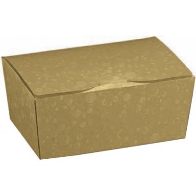 Krabička "Ballotin" 103x67, v.45 mm (zlatá s kruhy) 10 ks/bal