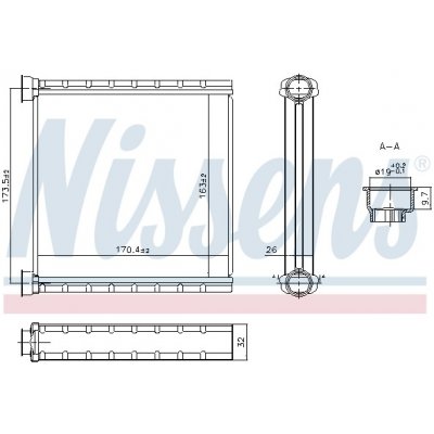 707278 NISSENS Výměník tepla, vnitřní vytápění – Zboží Mobilmania