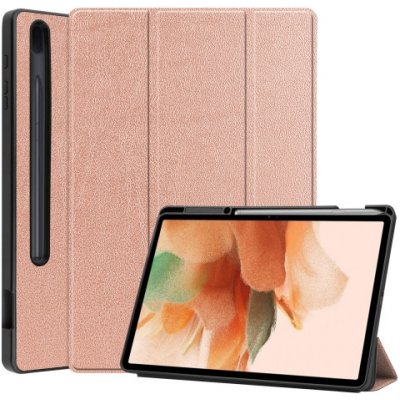 Protemio Leather zaklapovací obal Samsung Galaxy Tab S8+ / S7+ / S7 FE 32769 růžový – Zboží Mobilmania