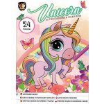 GRAFIX Třpytivé omalovánky samolepky Jednorožec A4 24 listů – Zboží Dáma