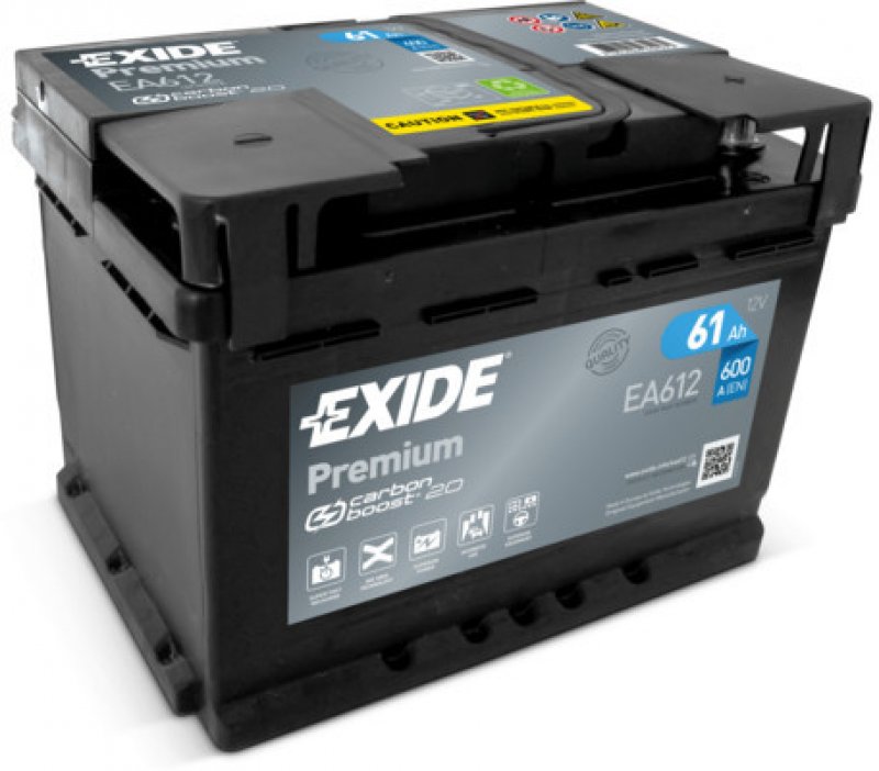 Exide Premium 12V 61Ah 600A EA612