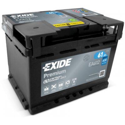 Exide Premium 12V 61Ah 600A EA612 – Sleviste.cz