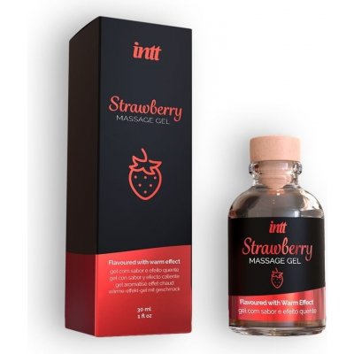 intt Strawberry Masážní gel s hřejivým efektem 30 ml – Zboží Dáma