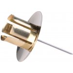 Svícen kov zlatý se zápich, na domácí a kón. svíčku – Zboží Dáma