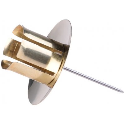 Svícen kov zlatý se zápich, na domácí a kón. svíčku – Zboží Dáma