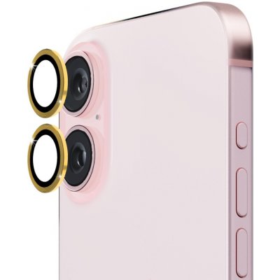 ENKAY 87016 ALU Sklo pro fotoaparát Apple iPhone 16 / 16 Plus zlaté – Zboží Živě