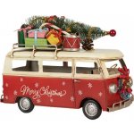 Clayre & Eef Červený retro model autobus s dárky a stromkem Christmas - 38*16*28 cm - Clayre & Eef – Hledejceny.cz