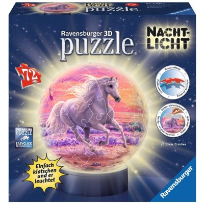 Ravensburger 3D puzzleball svítící Kůň na pláži 72 ks – Sleviste.cz