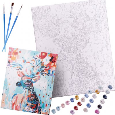 Aga Malování podle čísel květinová krajina 40 x 50 cm – Zboží Mobilmania