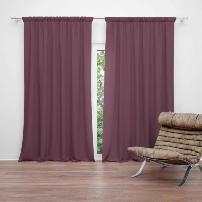 Sablio Závěs Červeno fialová: 2ks 140x250cm – Zboží Mobilmania