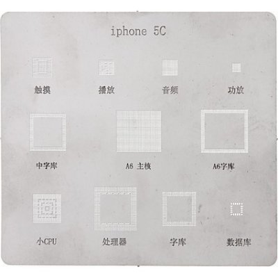 AppleMix Matrice (šablony pro BGA spoje) chipsetu pro Apple iPhone 5C – Zboží Mobilmania