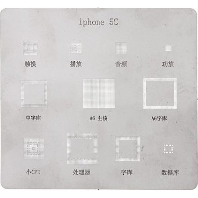 AppleMix Matrice (šablony pro BGA spoje) chipsetu pro Apple iPhone 5C – HobbyKompas.cz