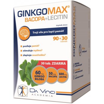 Da Vinci Academia GinkgoMAX+Bacopa+Lecitin 90+30 tobolek