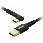 AlzaPower APW-CBTC0291B 90AluCore USB-A to USB-C 2.0, 1m, černý – Zboží Živě