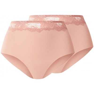 esmara Dámské bezešvé kalhotky s vysokým pasem 2 kusy světle růžová – Zboží Dáma
