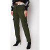 Dámské klasické kalhoty Calvin Klein dámské kalhoty BELTED CARGO PANTS zelené