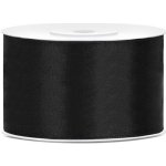 PartyDeco PartyDeco Saténová stuha - černá 38 mm/25 m – Sleviste.cz