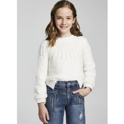 Mayoral 7352 dívčí bílý svetr přes hlavu – Zboží Dáma