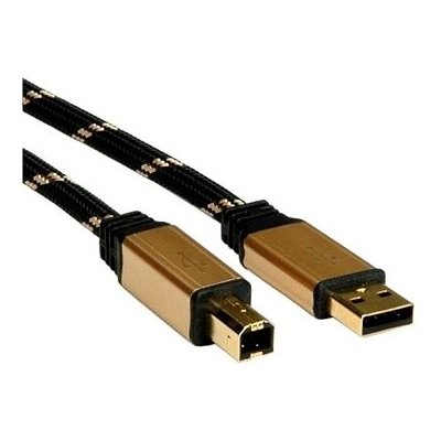 Roline 11.02.8803 Gold USB 2.0 kabel A-B, 3m