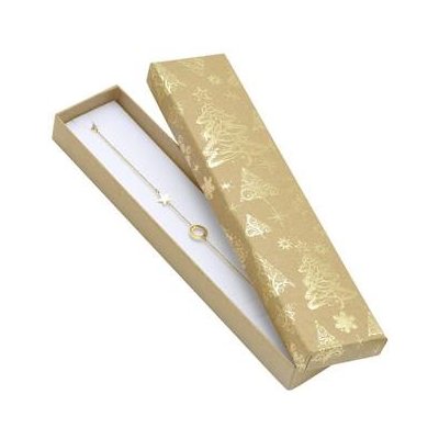 Šperky4U Vánoční dárková krabička na náramek - zlatý motiv KR0371-GD – Zboží Mobilmania