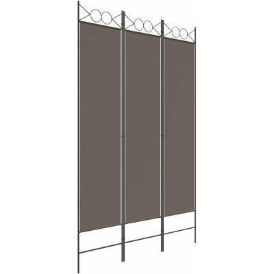 vidaXL Paraván skládací 120 × 200 cm textil antracitový 3dílný 350148 – Zboží Dáma