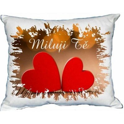 Moon River polštář Svatý Valentýn dvě srdce 30x40 – Sleviste.cz