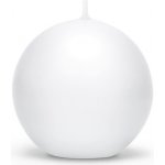 Svíčka koule bílá matná 8 cm – Zboží Dáma