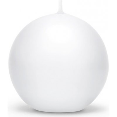 Svíčka koule bílá matná 8 cm – Zboží Dáma