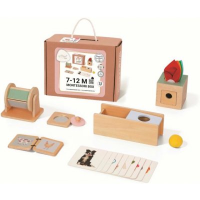eliNeli Sada montessori hraček pro miminka 7 až 12 měsíců edukativní box – Sleviste.cz
