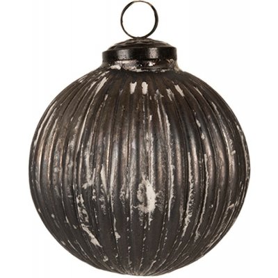 Clayre & Eef Granitová antik skleněná vánoční ozdoba koule Noirre Ø 10*10 cm – Hledejceny.cz