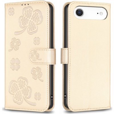 Clover knížkové pouzdro na iPhone 17 Air - zlaté – Zboží Mobilmania