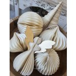 Papírová krémová skládací vánoční ozdoba anděl - 12,5 * Ø 7*13 cm - J-Line by Jolipa – Hledejceny.cz