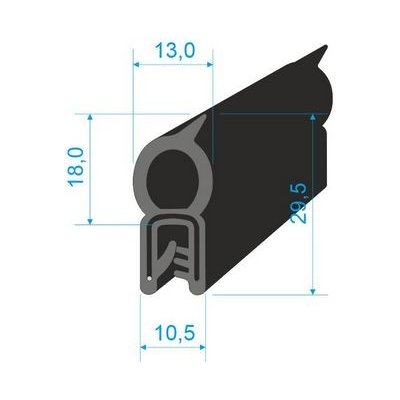 00547016 U-PIRELI s kovovou výztuží s horním těsněním, 60°Sh, U-EPDM, bříško-EPDM | Zboží Auto