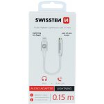 SWISSTEN Audio adaptér Textile Lightning/jack (samice) 0,15 m, stříbrný 73501212 – Hledejceny.cz