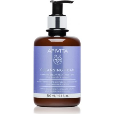 Apivita Cleansing Foam Face & Eyes krémová čisticí pěna na obličej a oči 300 ml – Hledejceny.cz