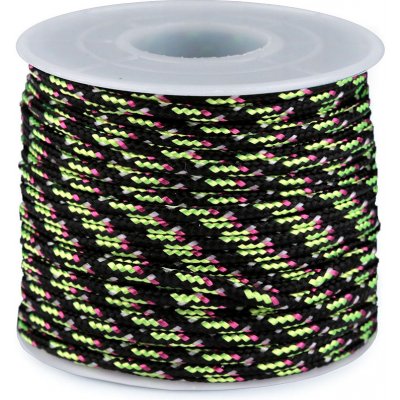 Padáková / oděvní šňůra Ø2,5 mm, střední, 7 černá zelená – Zbozi.Blesk.cz