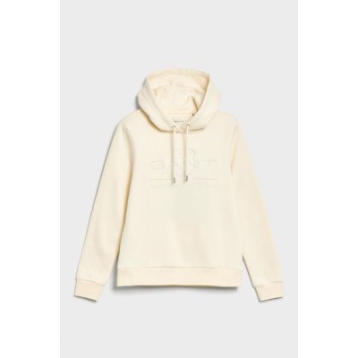 Gant REG TONAL SHIELD Hoodie bílá – Zboží Dáma