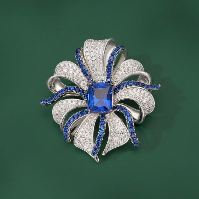 Éternelle brož se zirkony Gianna B8120-X3463-1-390 stříbrná – Zboží Dáma