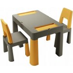 Tega Teggi Multifun 2+1 Komplet Stoleček + Židličky Grafit / Hořčice – Zboží Dáma
