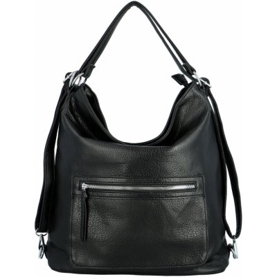Trendy dámský koženkový kabelko-batoh Venturia černý – Sleviste.cz