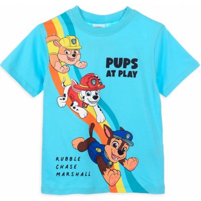 Dětské tričko PAW PATROL AT PLAY modré – Zboží Dáma