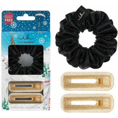 Sada ozdobné spirálové gumičky a ozdobných sponek Invisibobble Aprés-Ski Date Night – Zboží Dáma