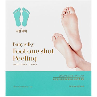 Holika Holika Baby Silky Foot exfoliační maska na popraskaná chodidla + ponožky One Shot Peeling 2 x 20 ml – Zboží Mobilmania