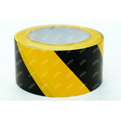 Grafiko Výstražná páska 60 mm x 33 m levá Žluto-černá – Hledejceny.cz