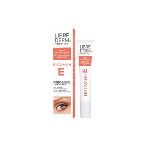 Oční krém a gel Librederm krém-antioxidant na pokožku kolem očí s vit. E 20 ml