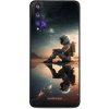 Pouzdro a kryt na mobilní telefon Huawei Mobiwear Glossy Huawei Nova 5T / Honor 20 G003G Astronaut na samotce