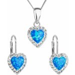 Pavona Srdíčková souprava šperků s krystaly Preciosa 39161.1 & blue s.opal – Zboží Dáma